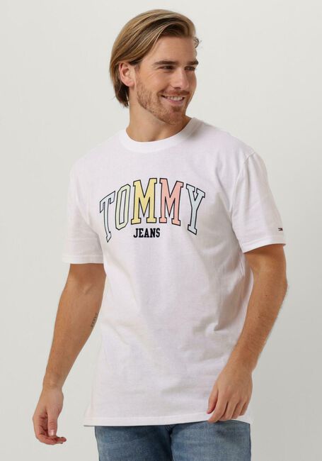 Weiße TOMMY JEANS T-shirt TJM CLSC COLLEGE POP TOMMY TEE - large