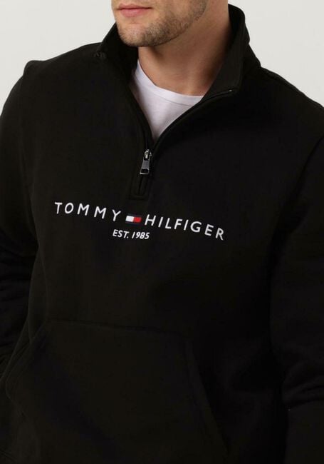 Schwarze TOMMY HILFIGER Sweatshirt TOMMY LOGO MOCKNECK - large