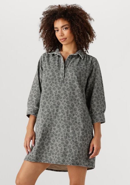 Graue BY-BAR Midikleid FLYNTH CHEETAH DRESS - large