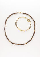 Braune NOTRE-V Kette KETTING/ARMBAND COMBINATIE - medium
