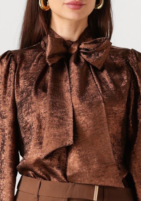 Bronzefarbene AAIKO Blusen QUINTY BOW PES 509 - large