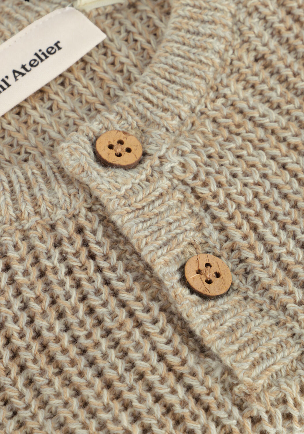 Sand LIL' ATELIER Spencer NBMROKKO KNIT VEST LIL - large
