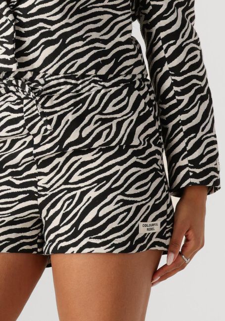 Graue COLOURFUL REBEL Hosen FLORENCE ZEBRA JACQUARD SHORT - large