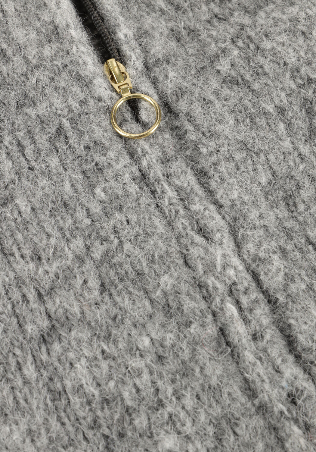 Graue BY-BAR Strickjacke JONAS ZIPP CARDIGAN - large