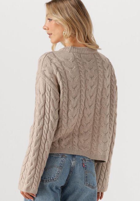 Beige ROUGE EDIT Pullover ROUDARLENE LS O-NECK KNIT - large