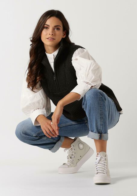 Schwarze CC HEART Spencer EMILY ZIP KNIT VEST - large