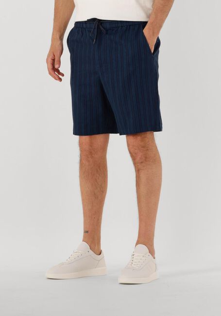 Dunkelblau SHIWI Kurze Hose MEN LEWIS LINEN SHORTS YAM DYE STRIPES - large