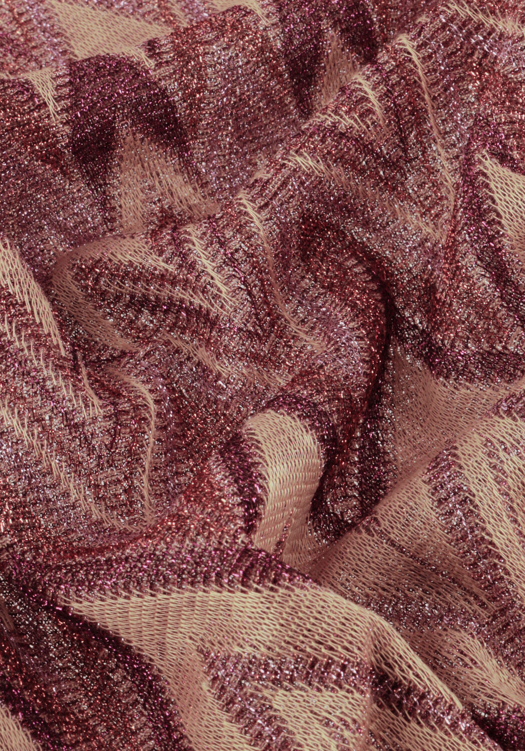 Mehrfarbige/Bunte SUMMUM Top TOP LONG SLEEVE ZIG ZAG LUREX - large