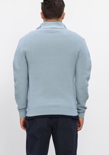 Blaue SELECTED MEN Pullover SLHDANE LS KNIT STRUCTURE HALF ZIP NOOS - large