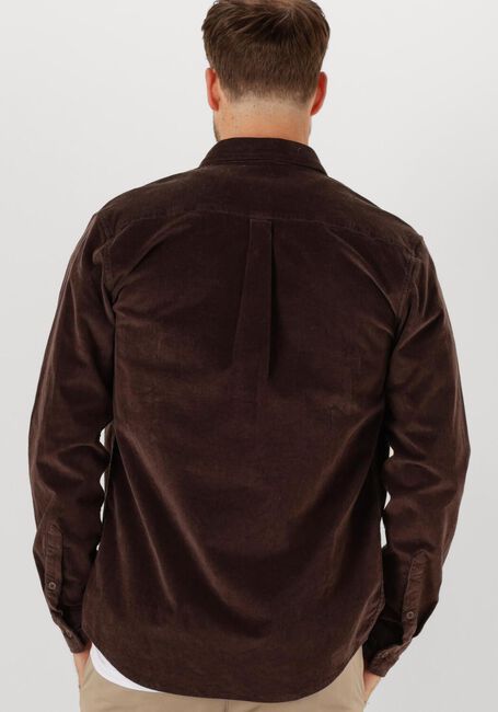 Braune ANERKJENDT Casual-Oberhemd AKLEIF SOLID CORD SHIRT - large