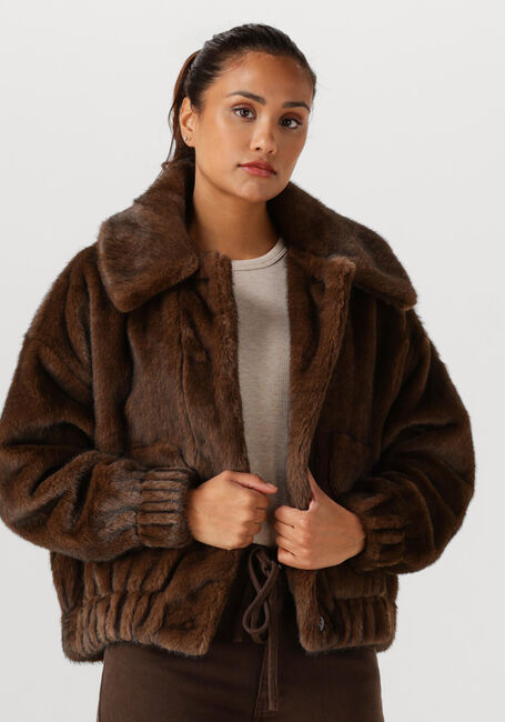 Braune SUNCOO Fake-Fur-Jack EVAN - large
