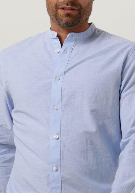 Blaue SELECTED MEN Casual-Oberhemd SLHSLIMNEW-LINEN SHIRT LS BAND W - large
