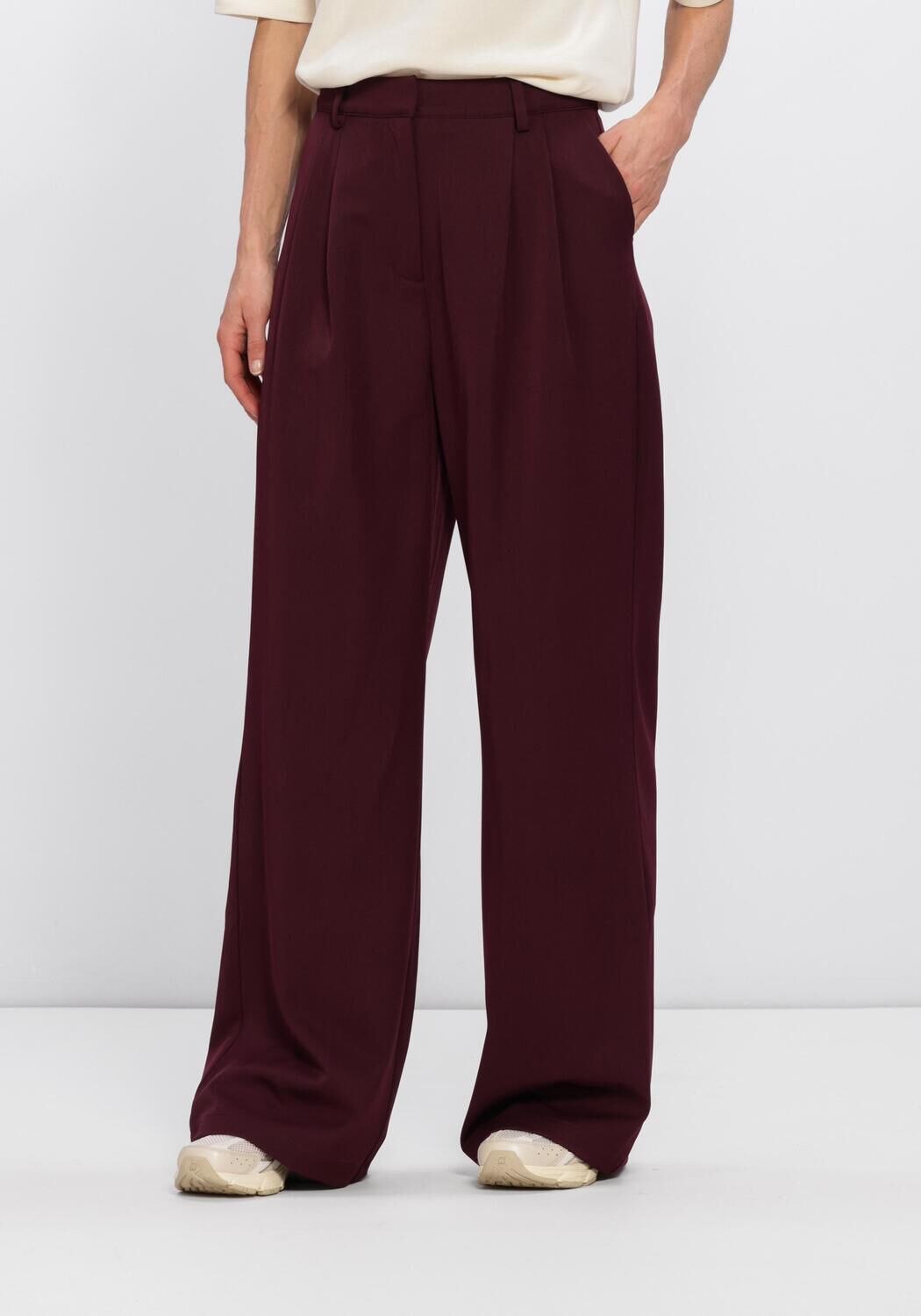 Bordeaux STUDIO AMAYA Weite Hose JACKIE PANTS - BORDEAUX - large
