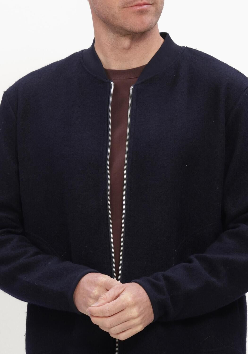 Blaue RESTER&Ouml;DS Pullover RTLUKE BOILED WOOL JACKET - large
