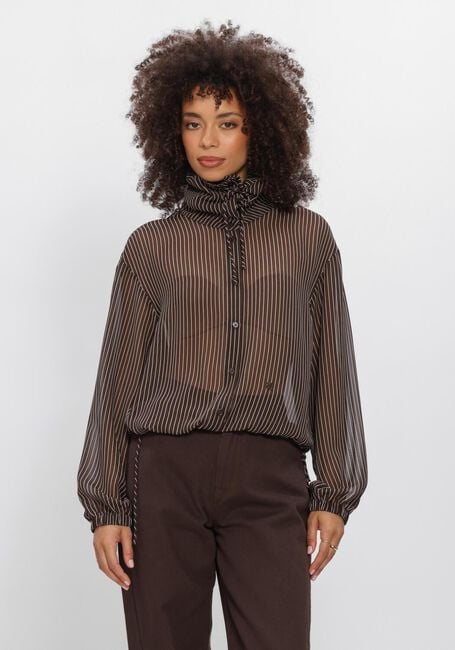 Braune DANTE6 Blusen SHAPIRO PINSTRIPE BLOUSE - large