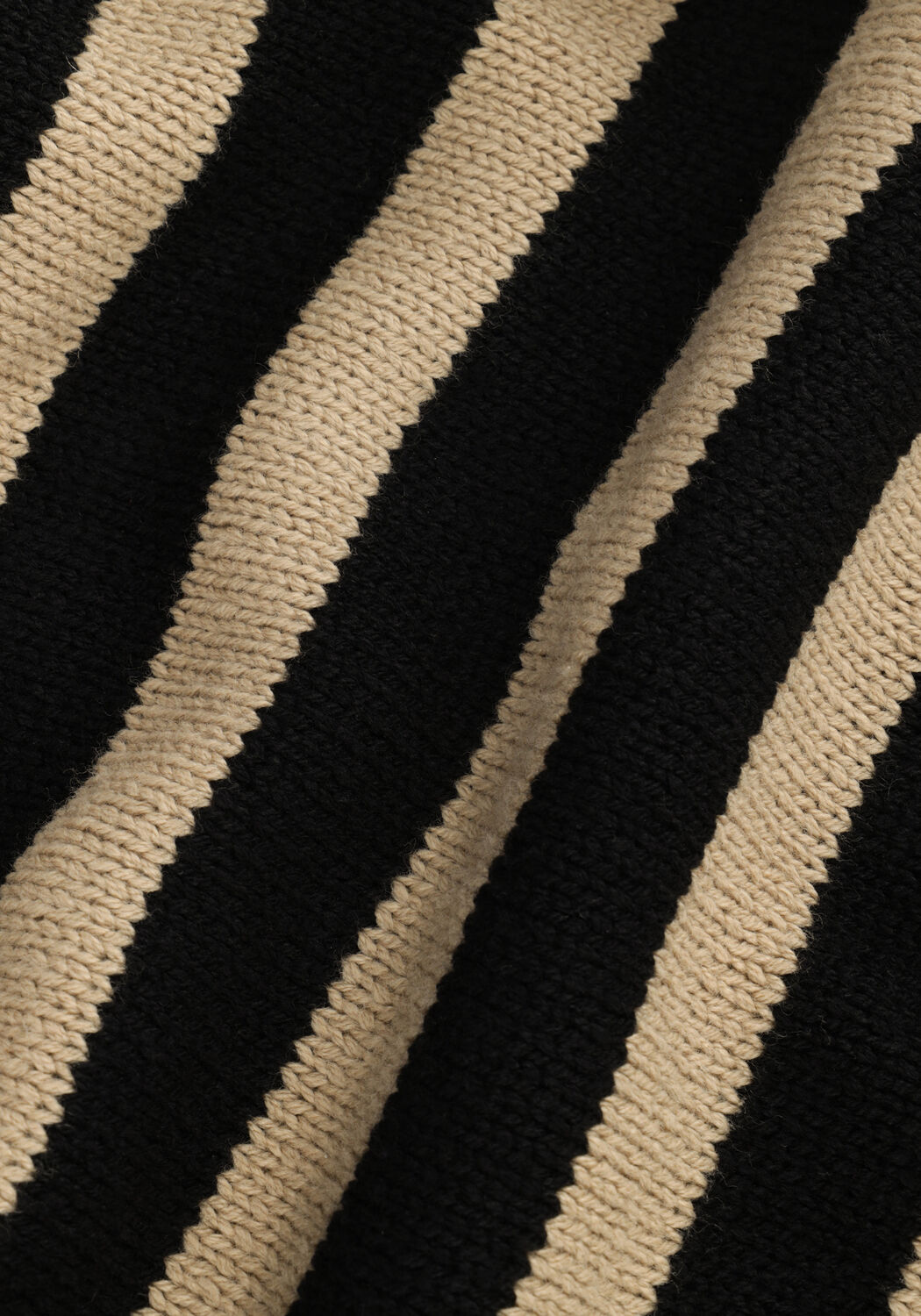 Schwarze MY ESSENTIAL WARDROBE Rollkragenpullover SILA STRIPED KNIT ROLLNECK - large
