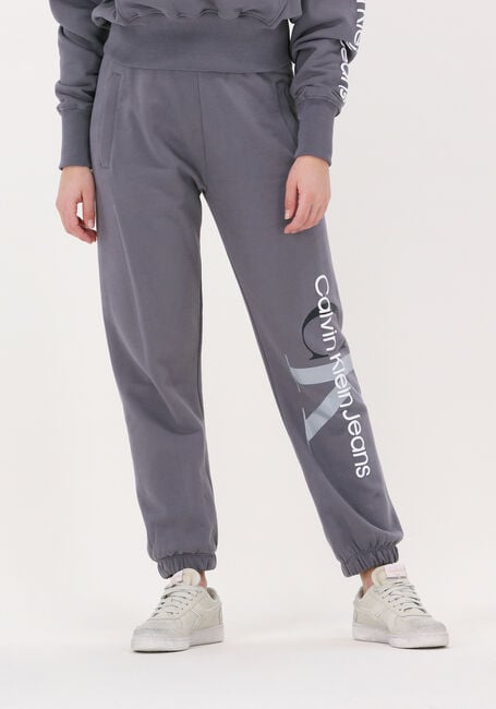 Graue CALVIN KLEIN Jogginghose TWO TONE MONOGRAM JOG PANT - large