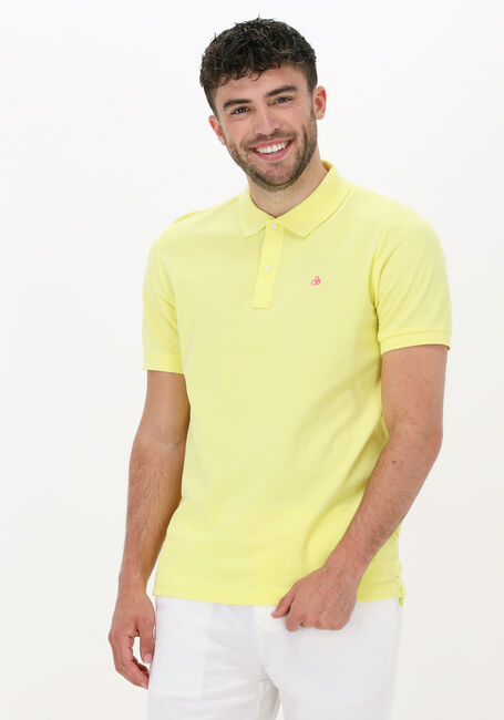 Gelbe SCOTCH & SODA Polo-Shirt CLASSIC PIQUE POLO IN ORGANIC COTTON - large