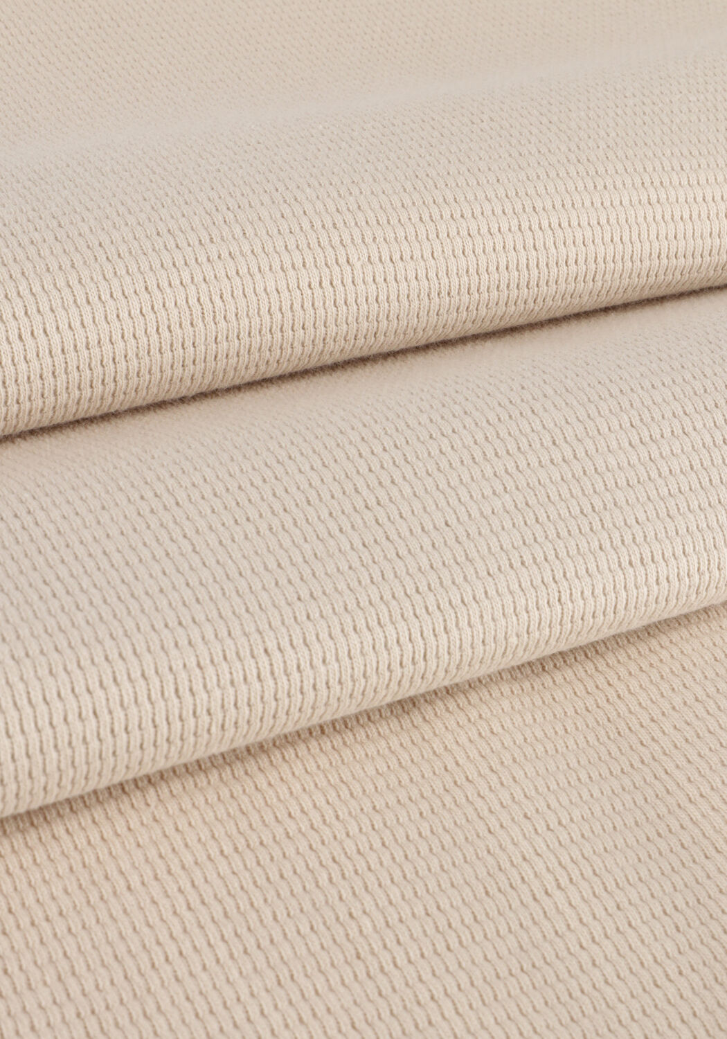 Beige CALVIN KLEIN Sweatshirt MONOLOGO BADGE WAFFLE LS TEE - large