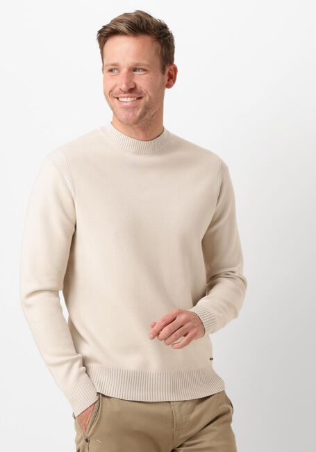 Beige DSTREZZED Pullover FELL MOCK NECK - large