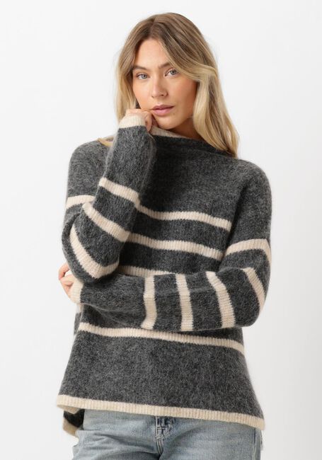 Graue SECOND FEMALE Pullover OVALIS KNIT T-NECK - large