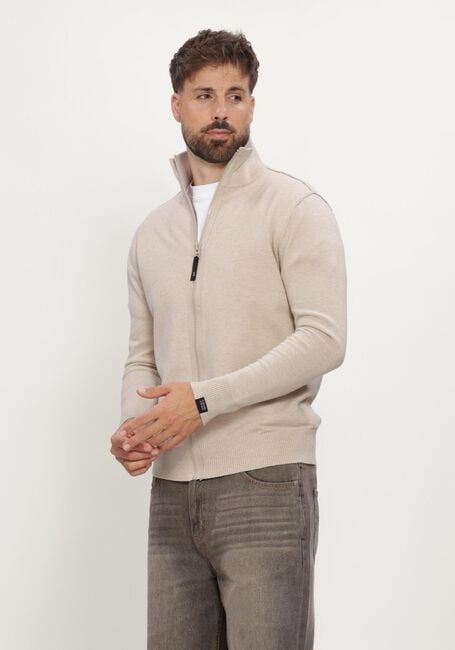 Beige BUTCHER OF BLUE Rollkragenpullover CLIFDEN FULL ZIP - large