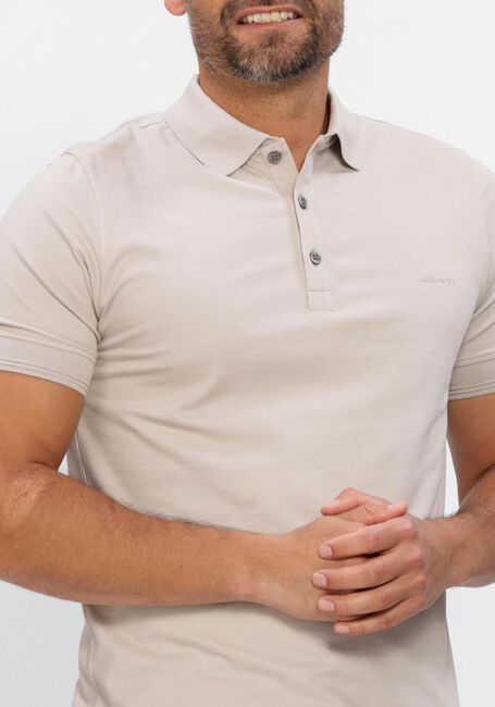 Beige GENTI Polo-Shirt POLO 3 BUTTON SS 1219 - large