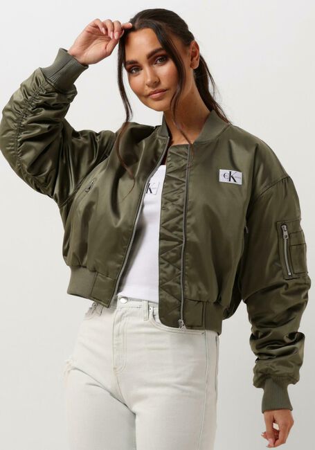 Olive CALVIN KLEIN Jack SATIN BOMBER - large