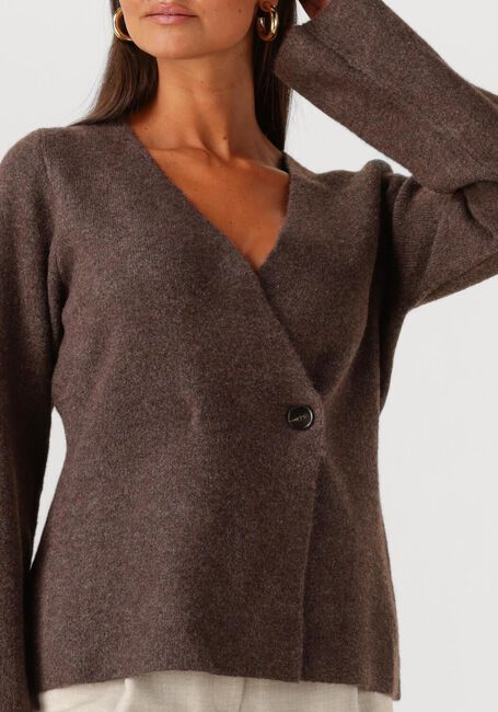 Braune NEO NOIR Pullover MARIE LOUISE KNIT CARDIGAN - large