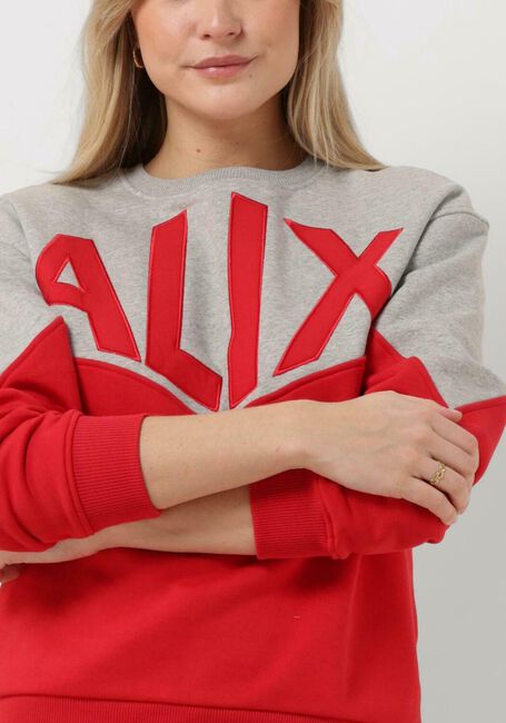 Rote ALIX THE LABEL Sweatshirt LADIES KNITTED COLOURBLOCKING SWEATER - large