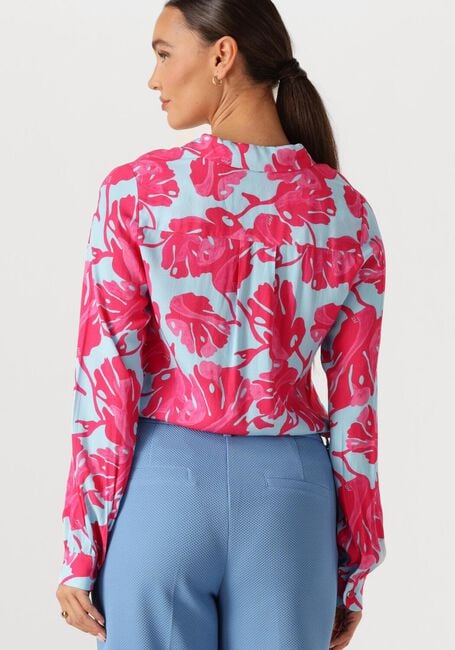 Mehrfarbige/Bunte POM AMSTERDAM Blusen BLOUSE MILA URBAN FLORA BLUE - large