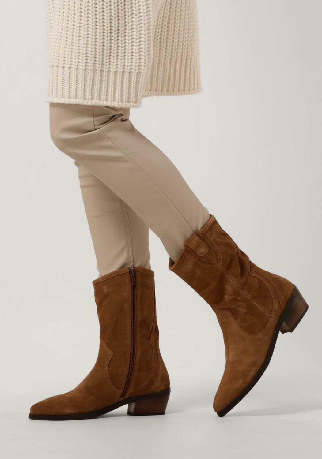 Cognacfarbene NOTRE-V Stiefeletten 18050 - large