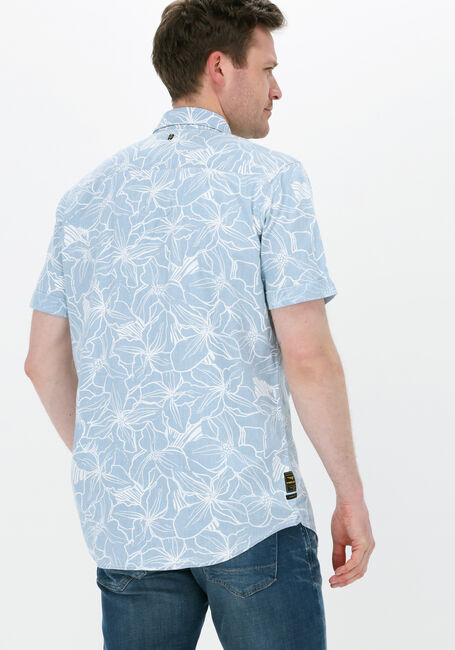 Blaue PME LEGEND Casual-Oberhemd SHORT SLEEVE SHIRT PRINT ON INDIGO - large