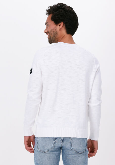 Weiße CALVIN KLEIN Pullover SLUB TEXTURE SWEATER - large