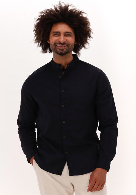 Dunkelblau ANERKJENDT Casual-Oberhemd AKLUKAS LINEN SHIRT - large