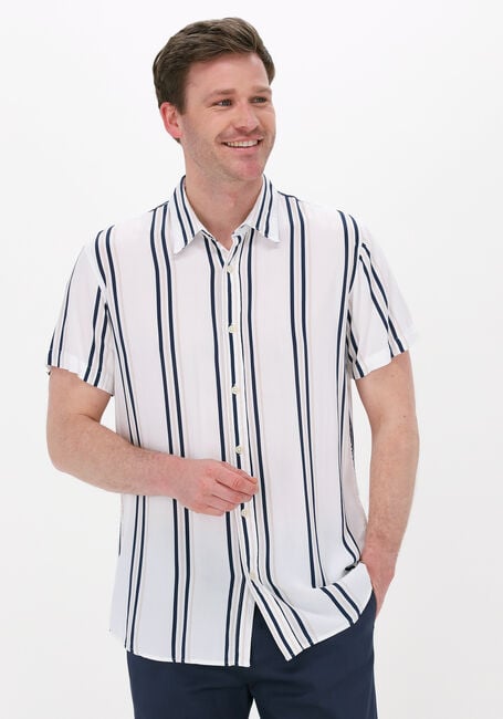 Grüne SELECTED HOMME Casual-Oberhemd SLHSLIMCARL SHIRT SS STRIPES - large