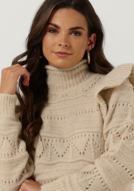 Beige Y.A.S. Rollkragenpullover YASCORALINE LS KNIT PULLOVER - large