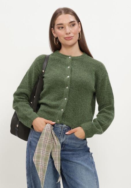 Gr&uuml;ne OBJECT Strickjacke OBJAGATE L/S RE KNIT CARDIGAN NOOS - large