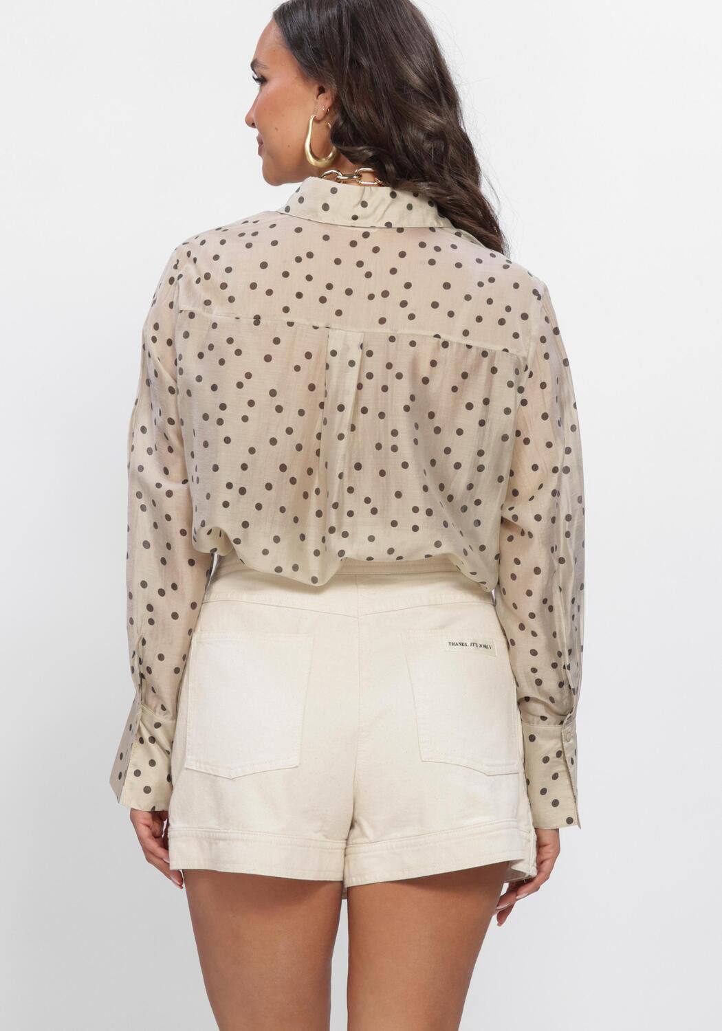 Sand MSCH COPENHAGEN Blusen MSCHDOROTHEA FAUSTINA SHIRT AOP - large