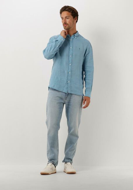 Blaue TOMMY HILFIGER Casual-Oberhemd PIGMENT DYED LI SOLID RF SHIRT - large