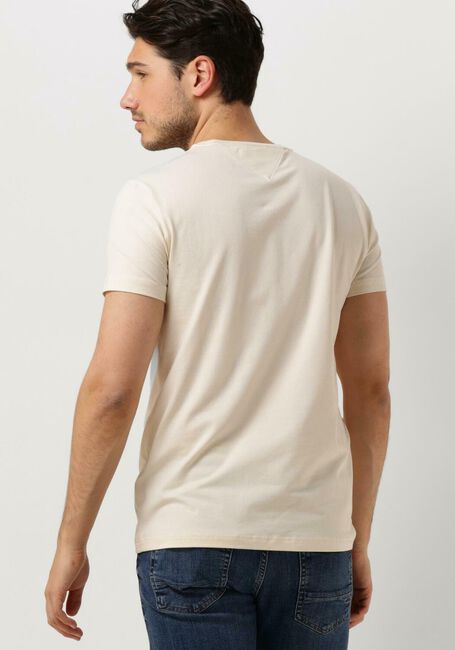 Beige TOMMY HILFIGER T-shirt STRETCH SLIM FIT TEE - large