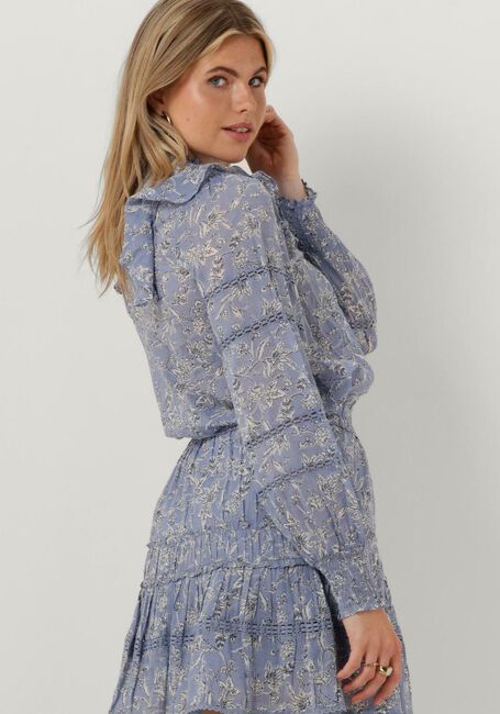 Blaue NEO NOIR Blusen HARMON S STENCIL FLOWER BLOUSE - large