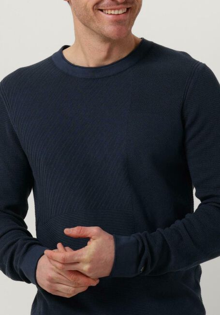 Dunkelblau CAST IRON Pullover CREWNECK COTTON MODAL - large