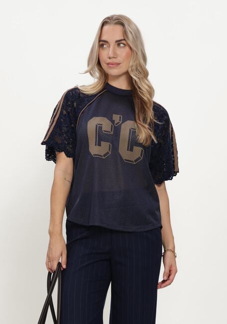 Dunkelblau CO'COUTURE Sportshirts REENACC LOGO LACE TEE - large
