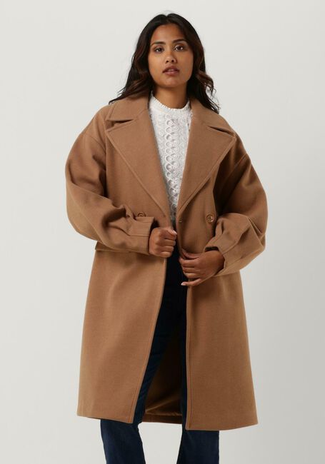 Camelfarbene LIU JO Mäntel CAPPOTTO TS.NAVETTA DIAGONALE - large