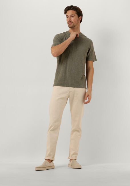 Grüne SELECTED HOMME T-shirt SLHBERG LINEN SS KNIT TEE NOOS - large