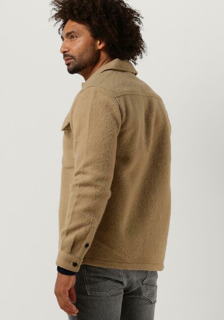 Sand ANERKJENDT Overshirt AKLION BOILED WOOL OVERSHIRT - large