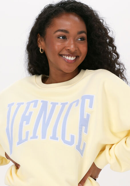 Gelbe COLOURFUL REBEL Sweatshirt VENICE PATCH DROPPED SHOULDER SWEAT - large