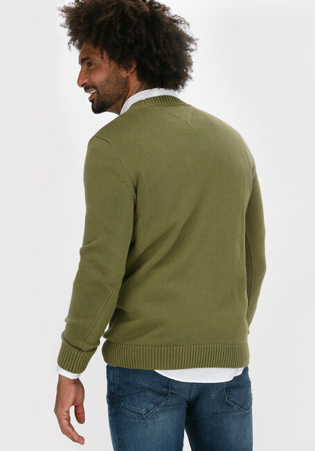 Olive TOMMY JEANS Pullover TJM ESSENTIAL CREW NECK SWEATE - large