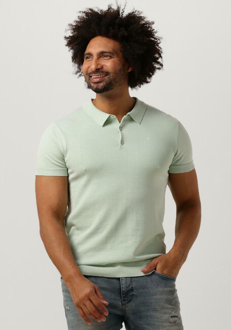 Minze PUREWHITE Polo-Shirt KNITTED POLO WITH TRIANGLE PRINT AT CHEST - large